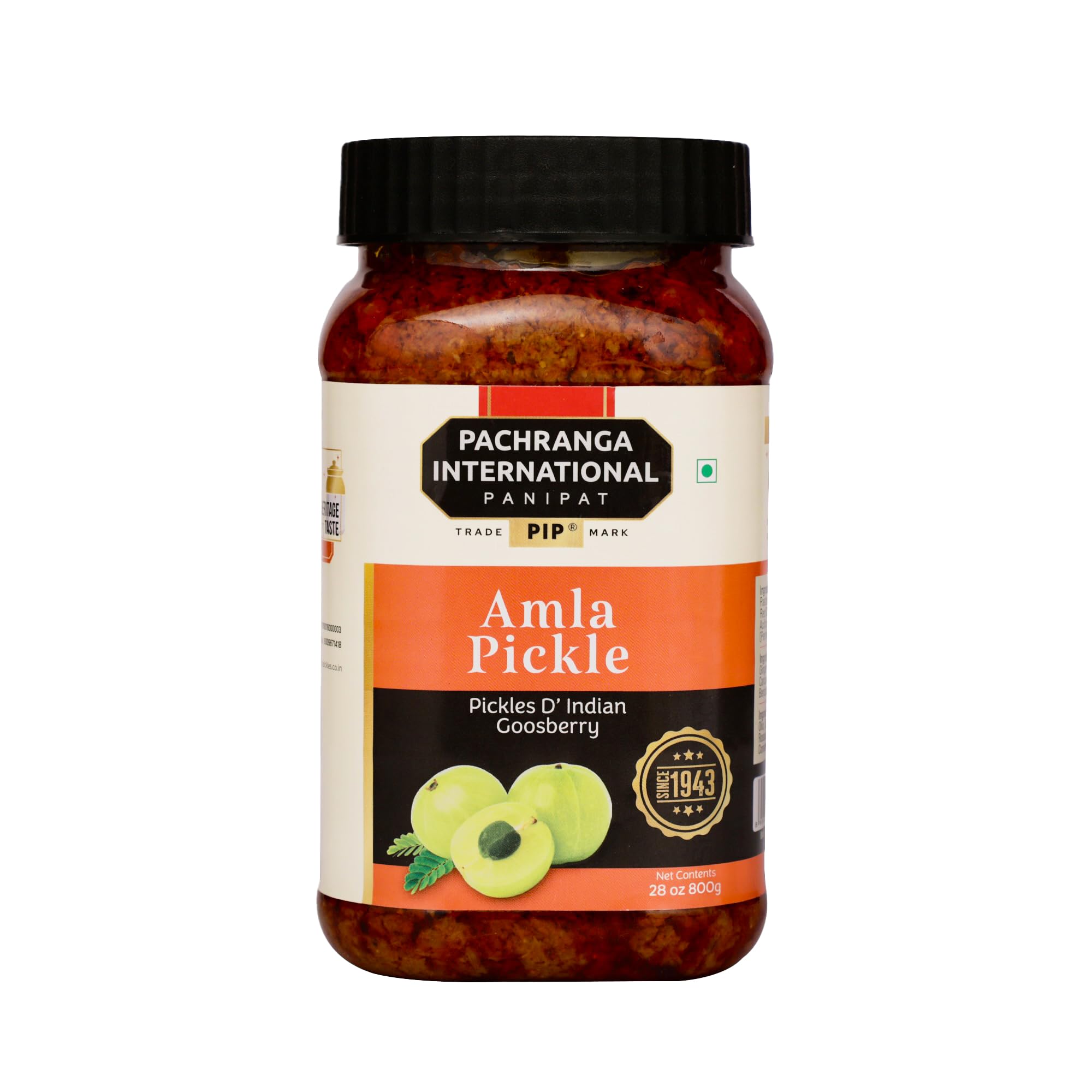 Pachranga's Amla Pickle: 800gm | Pachranga International Inc.| Amla ka Achaar | Taste the Sour and Tangy Goodness | Traditional Recipe