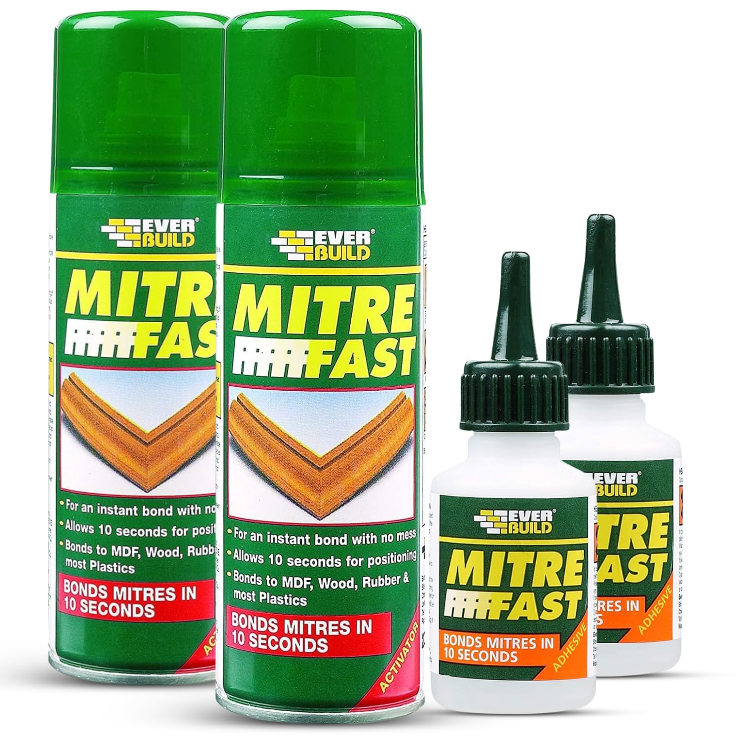 2x Mitrefast Two Part Bonding Kit Clear