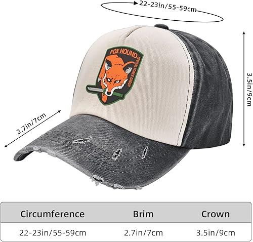 Vista 4 de Foxhound Special Forces Group Gorra de béisbol para mujer, gorra de béisbol para hombre, lavable y ajustable