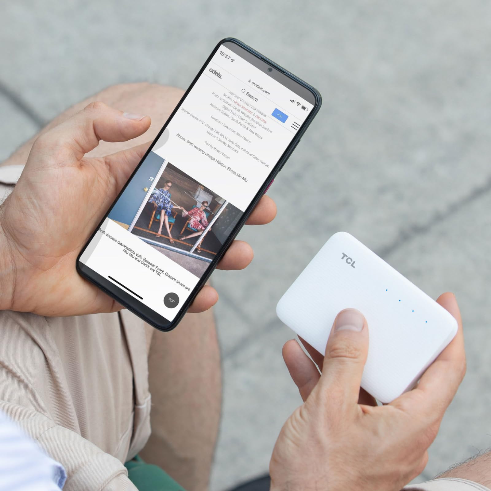 TCL LINKZONE MW45L - Wi-Fi mobile 4G LTE portatile, con velocità di 150 Mbps, connettività a 15 dispositivi e durata della batteria di 8 ore.