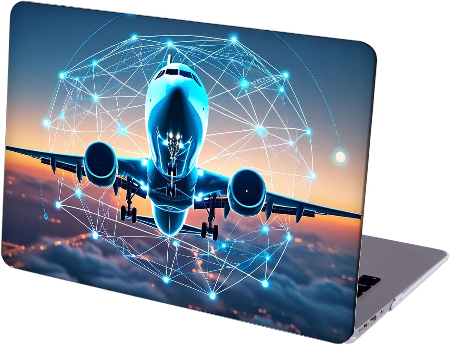 Compatible with MacBook Neo 13-inch, Hard Shell Case with Keyboard Cover and Screen Protector (A3404 A18 Pro chip, 2026 Release) - Airplanes MC21689