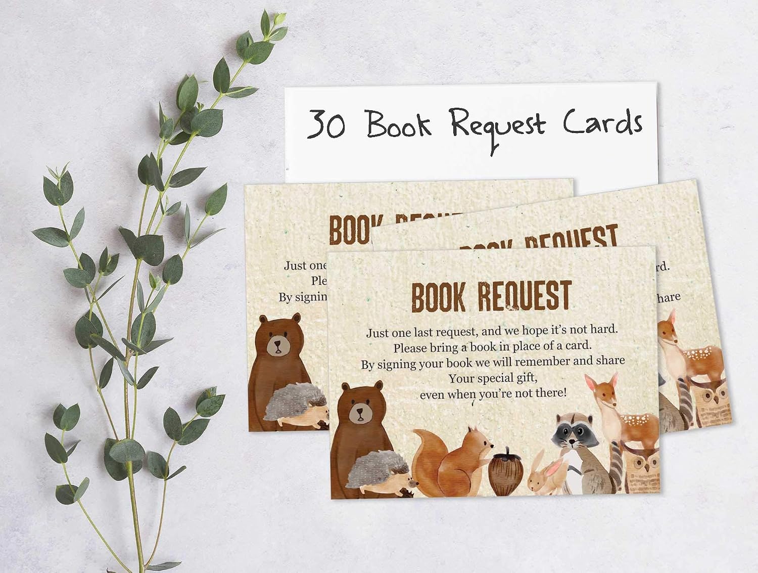 Set of 30 Jungle Animals Baby Shower Invitations-Diaper Raffle Tickets and Baby Shower Book Request Cards Gender Neutral Invites Its A Boy Its A Girl