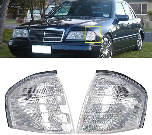 Miniatura 7 de Para Mercedes Benz Clase C C220 1994-2000 Luz de señal de giro delantera de esquina antiniebla lámpara izquierda derecha