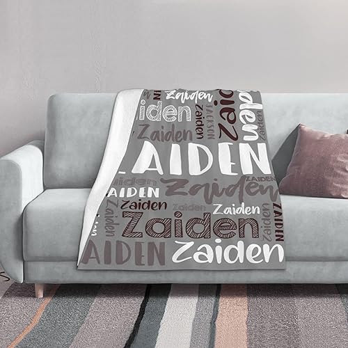 Miniatura 2 de Dr.TOUGH Mantas personalizadas con nombre para niñas, niños y adultos, mantas con monograma, Navidad, cumpleaños, Día de la Madre, Padre, Día de San