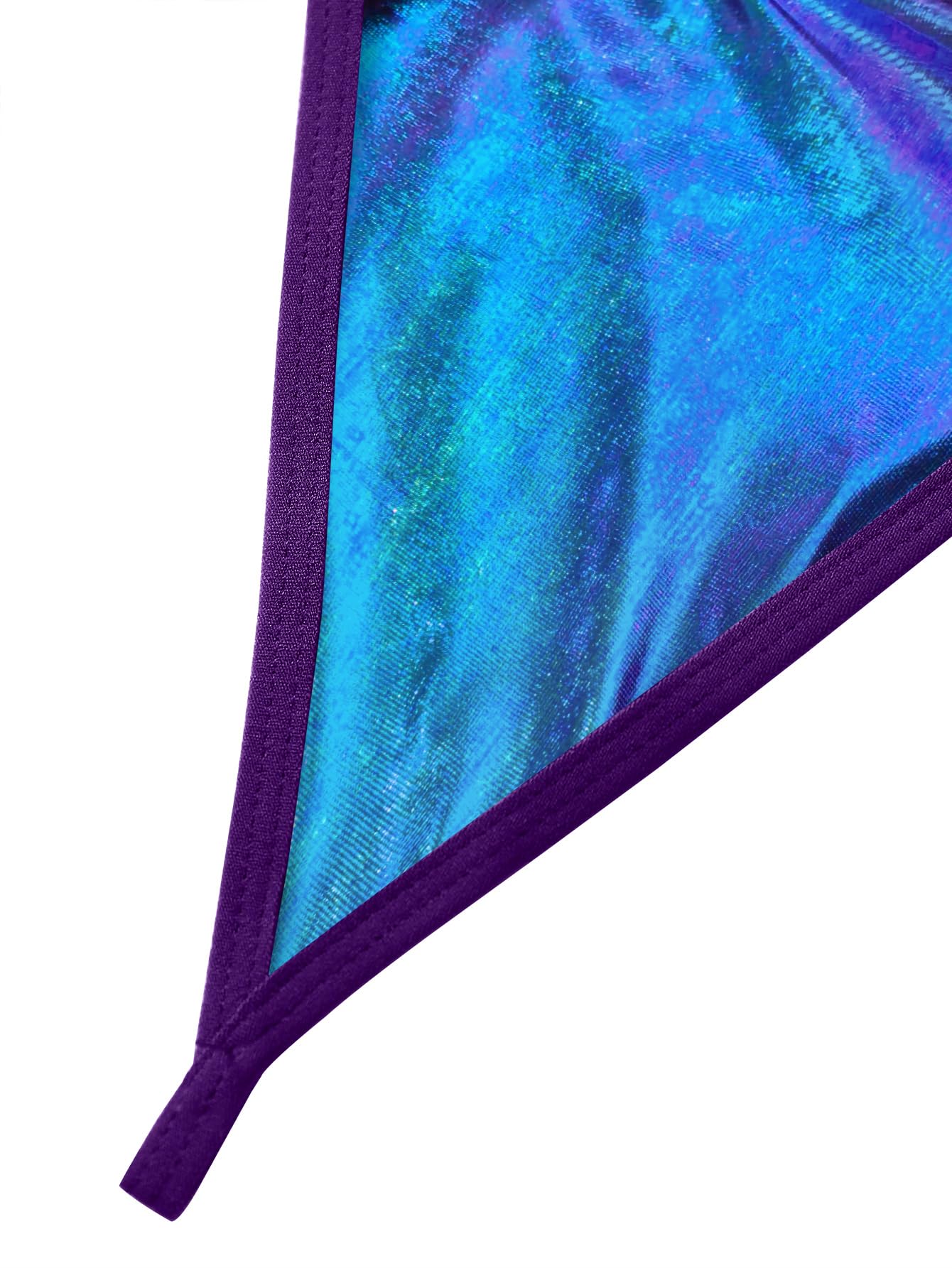 Lilosy Sexy Pu Leather Strappy Underwire Garter Belt Lingerie Set: Small Laser Purple