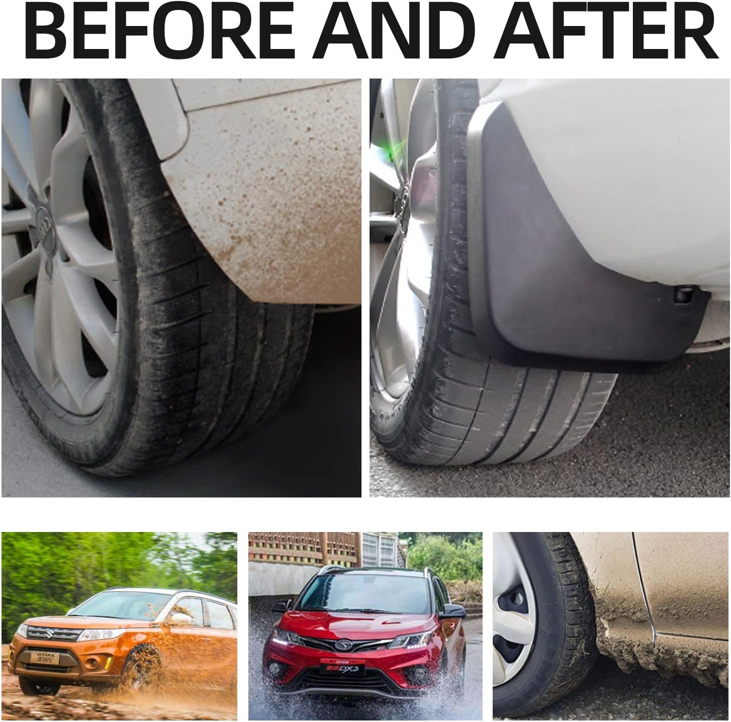 4PCS Mud Flaps Splash Guards fit Toyota Camry SE XSE Sport 2018 2019 2020 2021 2022 Front and Rear,Mudguards Fender Flares Covers Protection No Drilling Required