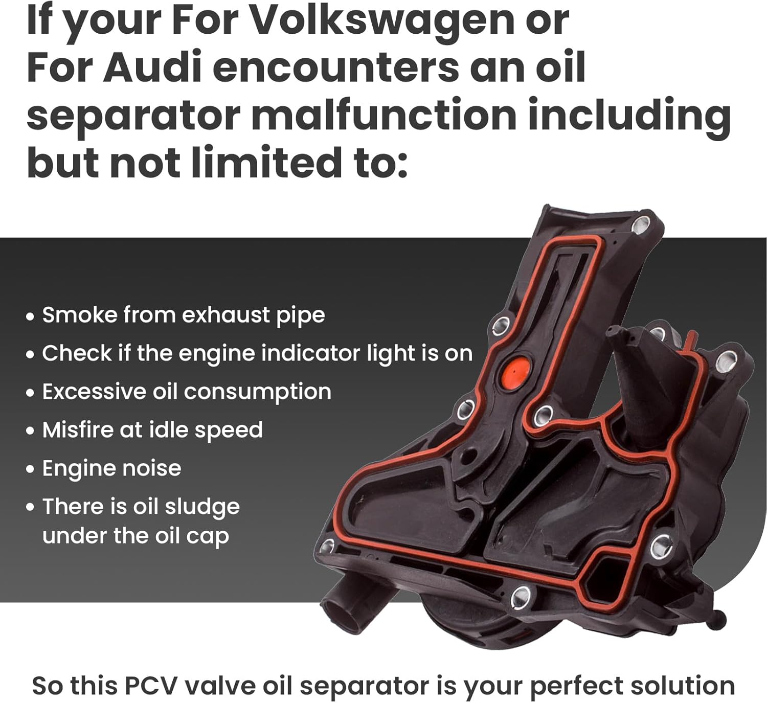 maXpeedingrods PCV Valve Engine Crankcase Vent Oil Separator Breather Hose Kit for Audi A3 A4 A5 Q5 TT, for VW CC EOS Tiguan GTI Passat Jetta, 06H103495 06H103495B 06H103495A