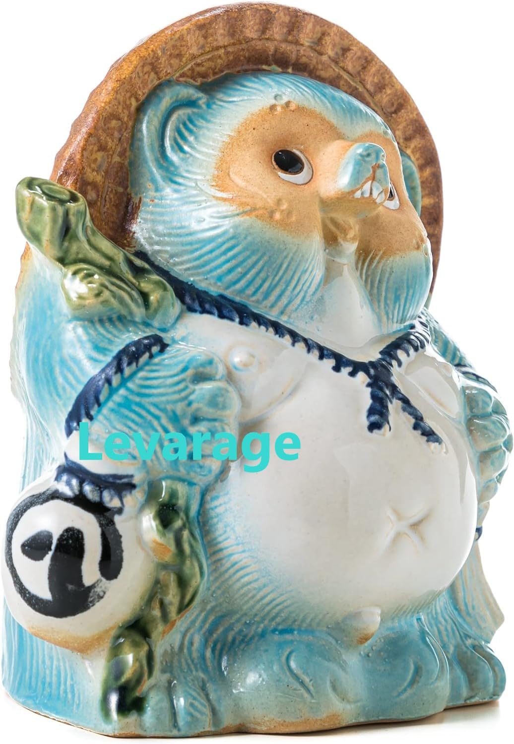 Amazon.co.jp: Levarage 信楽焼 福狸 青 ブルー 信楽5寸たぬき 珍しい