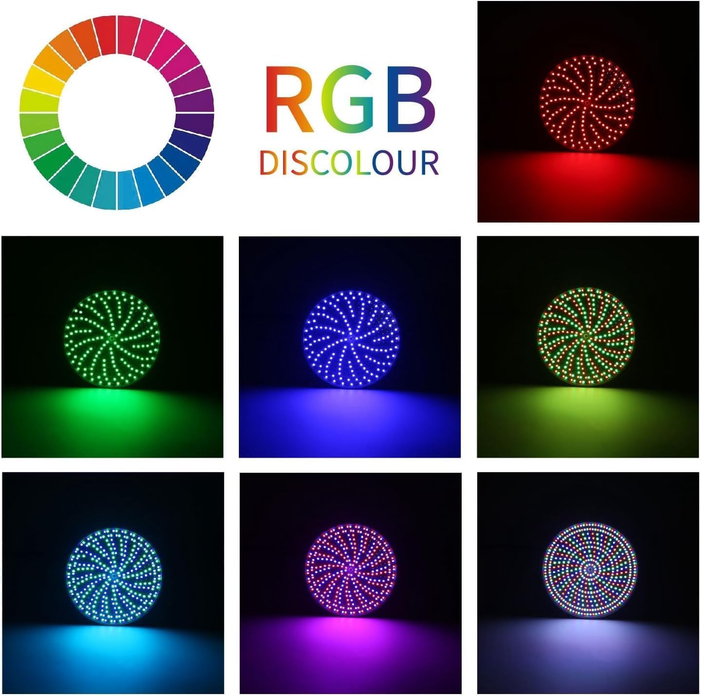 LED Pool Light Bulb for Inground Pool, RGB Color Changing LED Pool Light with Remote and Gasket, Waterproof Underwater Light Bulbs, E26 Replacement for Pentair Hayward Pool Light Fixture (P56-12V-1)