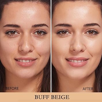 Cushion Foundation Concealer for Older Women, Air Cushion CC Cream Foundation Makeup, Face Makeup Powder Foundation for Mature Skin, Tattoo Cover Up Makeup, Moisturizing, Even Skin Tone (Buff Beige)