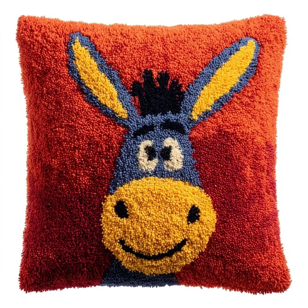 Kit de cojín de gancho de burro (43x43 cm) para principiantes 8