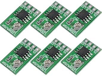 6PCS LED Driver Module 30 to 1500MA Adjustable LED Constant Current Driver with Temperature Regulation, DC 3.3V 3.7V 5V LED PWM Controller for LED 18650 Li ion
