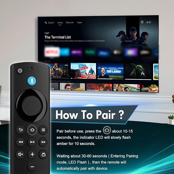 Replacement Remote Compatible with Firestick Remote, Remote for TV Stick 4K/4K Max(1st/2nd Gen), TV Stick (HD, Lite), TV Cube - 3