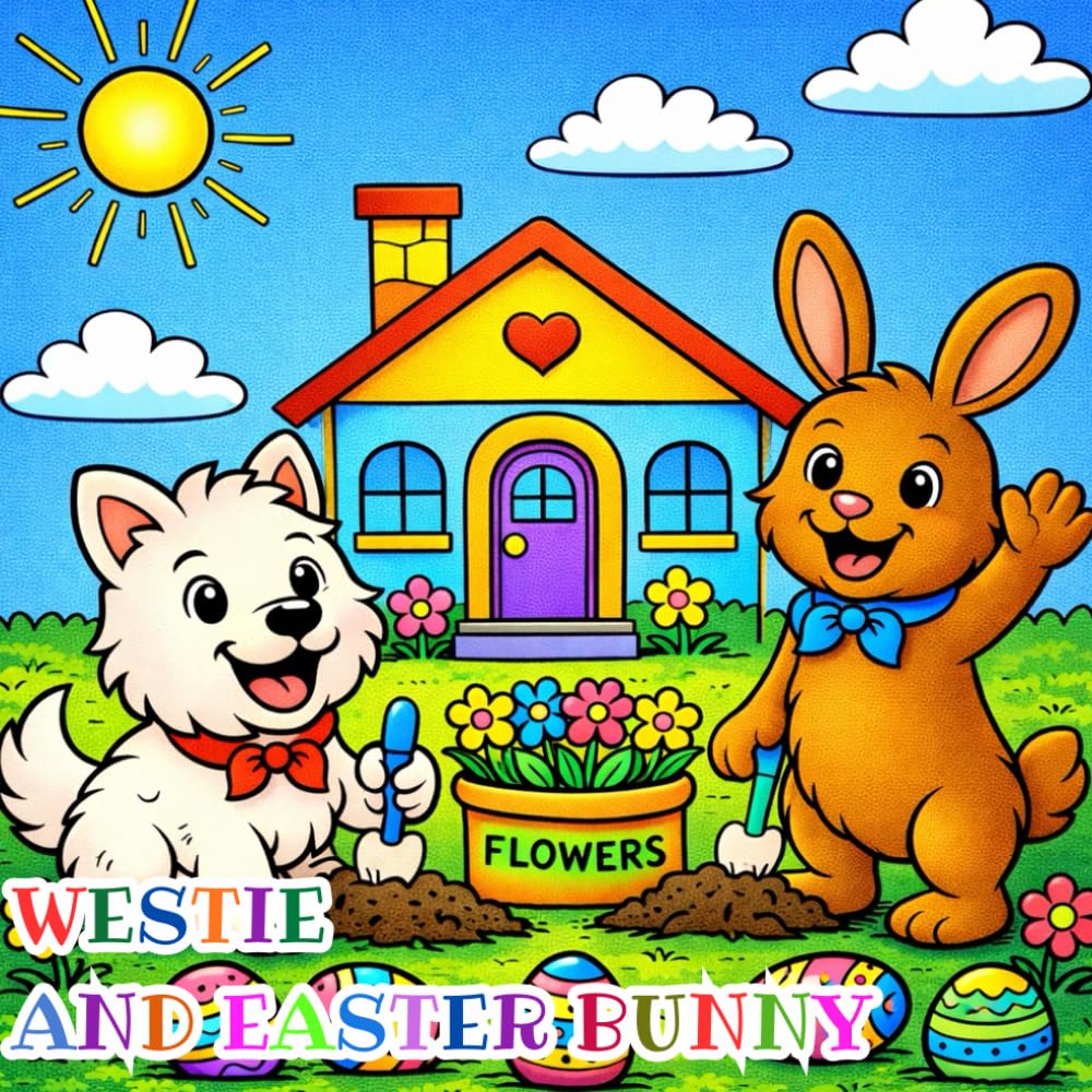 Westie and the Easter Bunny: Easter Coloring Book for Kids Ages 4–8