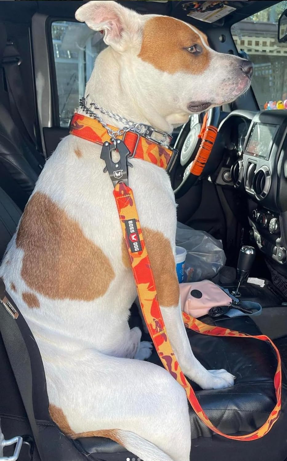 Boss Dog Tactical Leash, Orange Camo, 4 FT