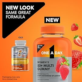 One A Day Multivitamin for Women 50 and Over, Women\'s Multivitamin Gummy 50 plus for Immune Support, Eye Health & Healthy Brain Function, Gummy Vitamins for Women 50 plus, 110 Ct (Packaging May Vary)