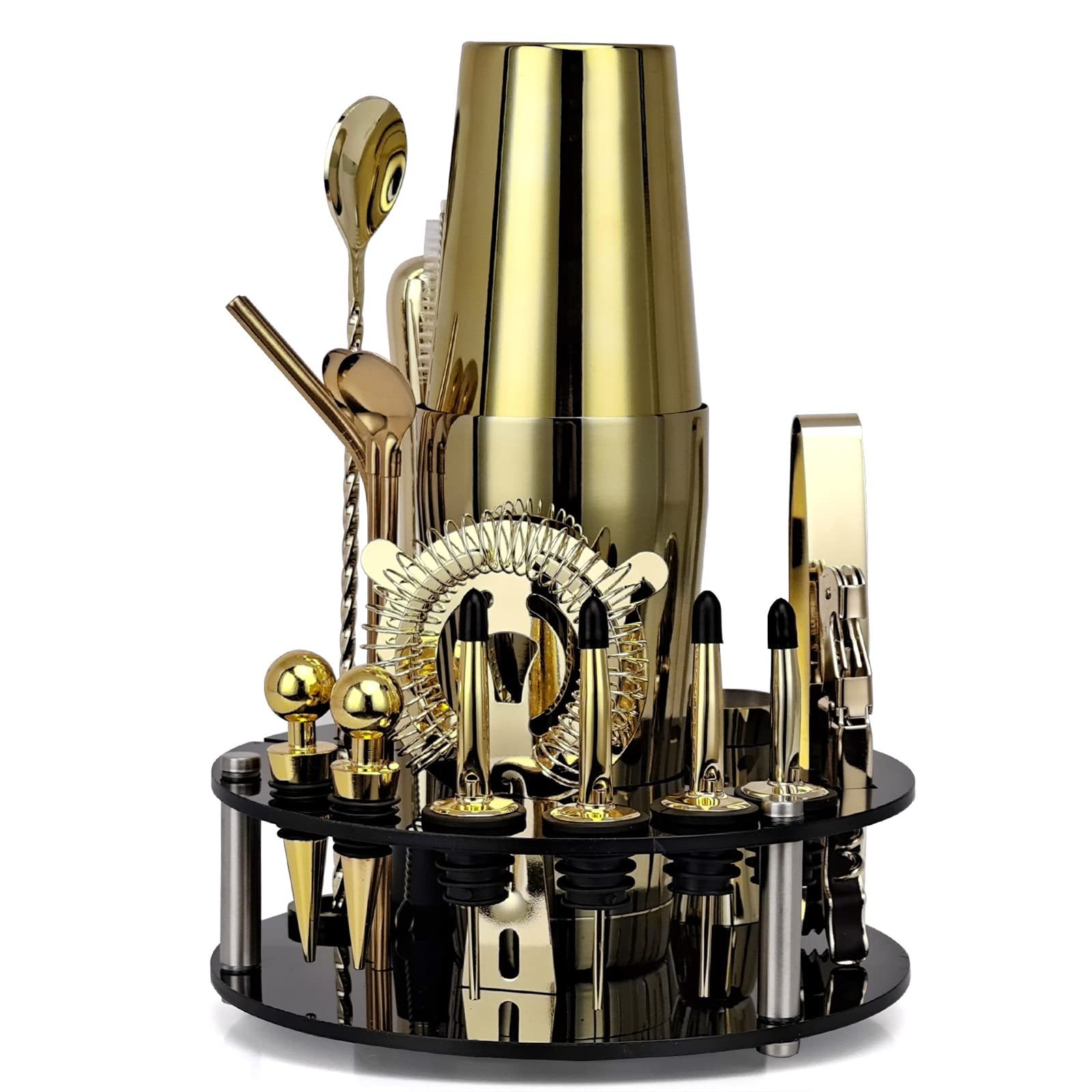 Hsioluted 20Pcs Cocktail Shaker Making Set Mixer Wine Shaker Home Drink Party Supplies Kit Bartender for Home Cocktail Making Set