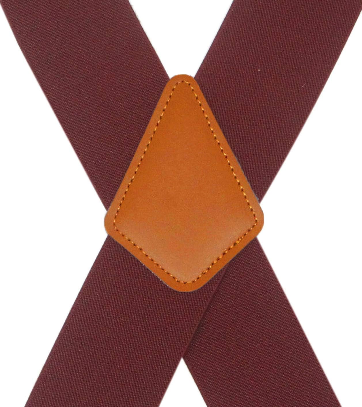 Men's Suspenders X Back 2 Inches Wide with Extra Heavy Clips Adjustable Braces for Men Suspender - Image 2