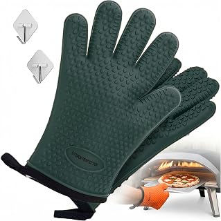 KITCHEN PERFECTION Silicone Pizza Oven Gloves - Heat Resistant Oven Mitts