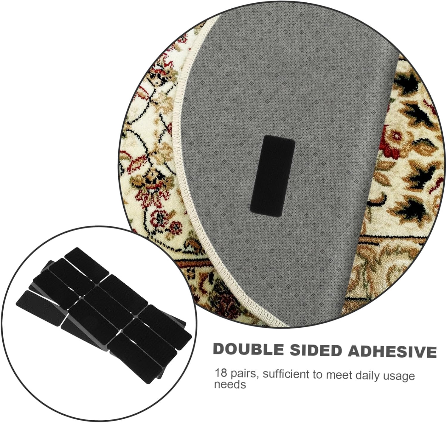 18pairs Car Stickers Carpet Holder Stickers for Auto Rug Non-Woven Easy Install Invisible Grip