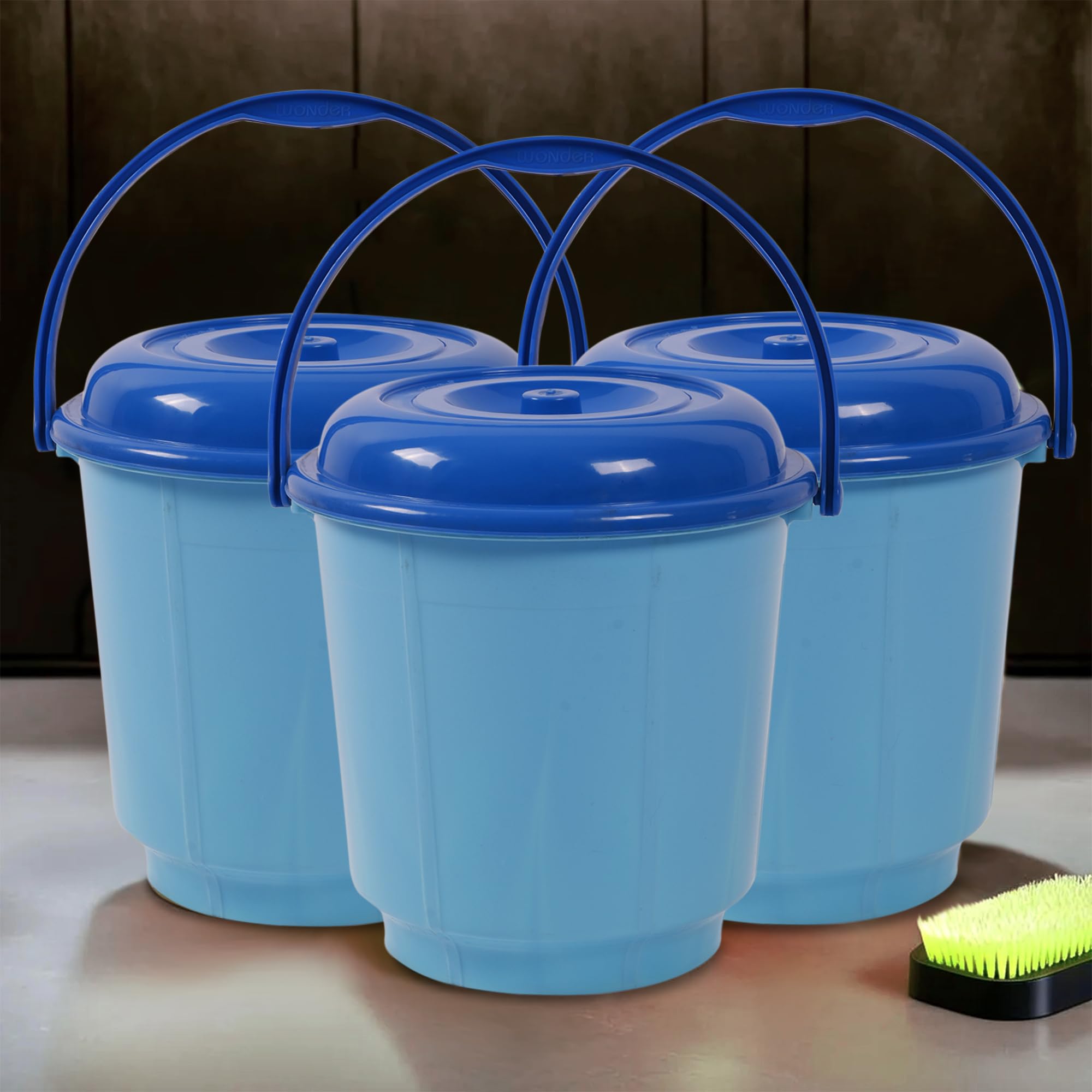 Colorful Plastic Bucket - 13L with Lid & Handle -10 Colorful Plastic Bucket - 13L with Lid & Handle -10