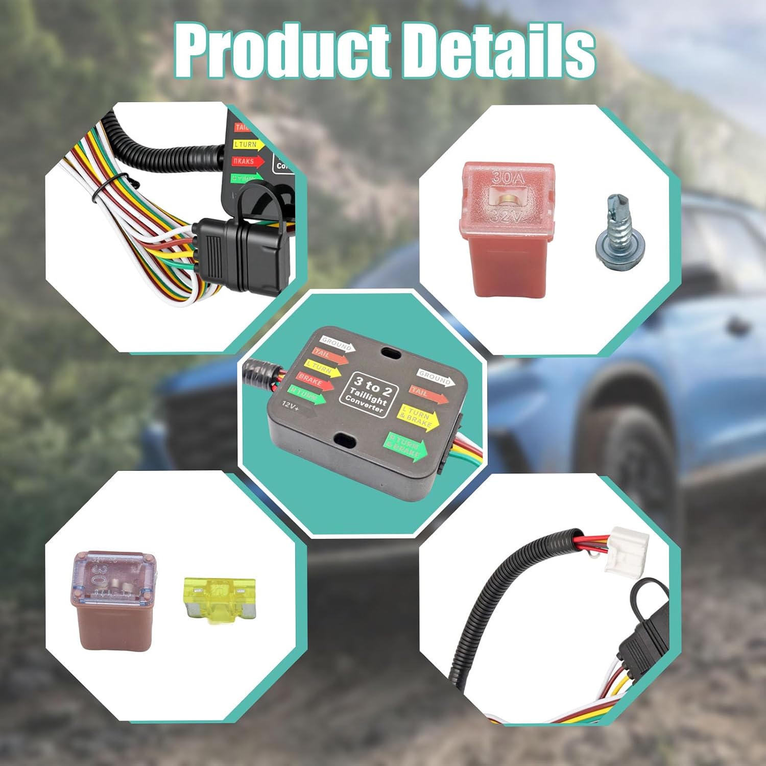 4-Pin Vehicle-Side Custom Trailer Wiring Harness Fit for 2023 2024 2025 Pilot Replace for 56519