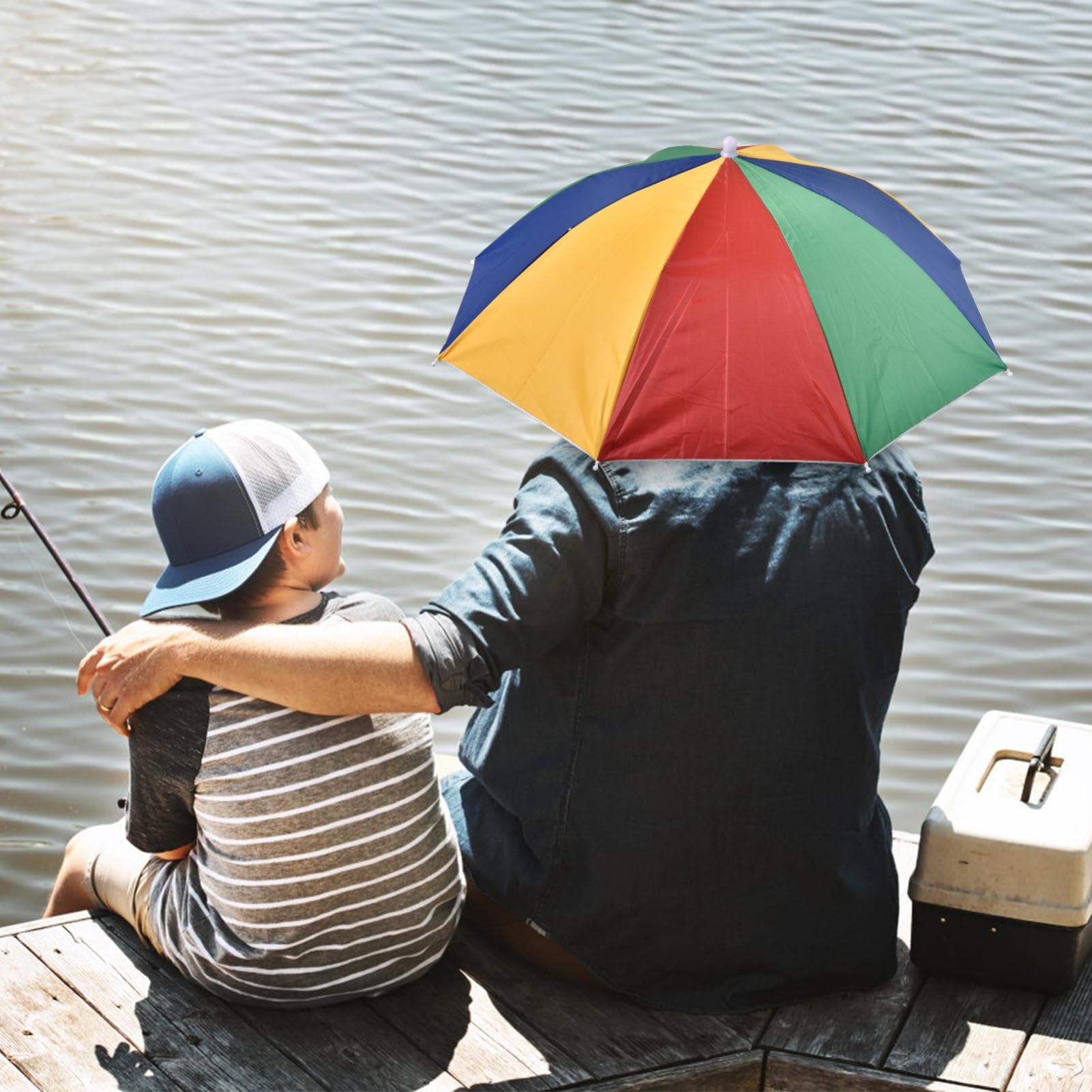 Ombrello | Cappello Ombrello da con Elastico,Copricapo Elastico Compatto con Protezione Raggi UV e dalla Pioggia per la, Il Golf, Il Giardinaggio all'aperto