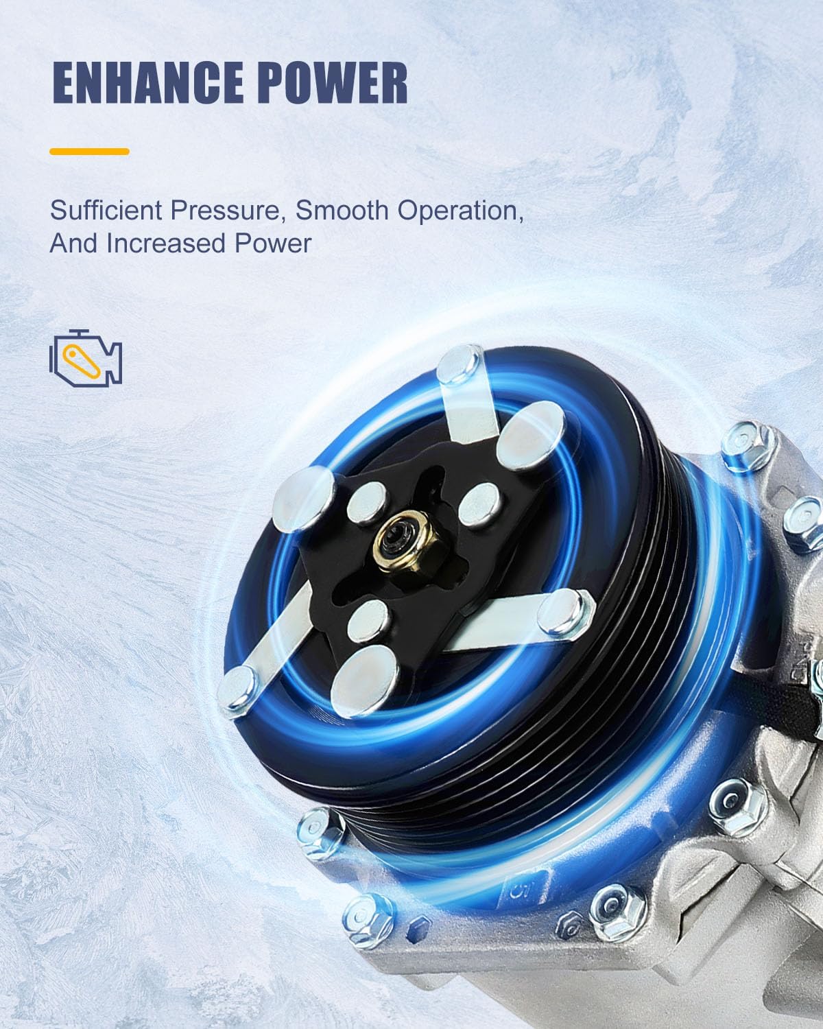 OCPTY AC Compressor for Honda CR-V CRV 2.4L 2002 2003 2004 2005 2006 57881