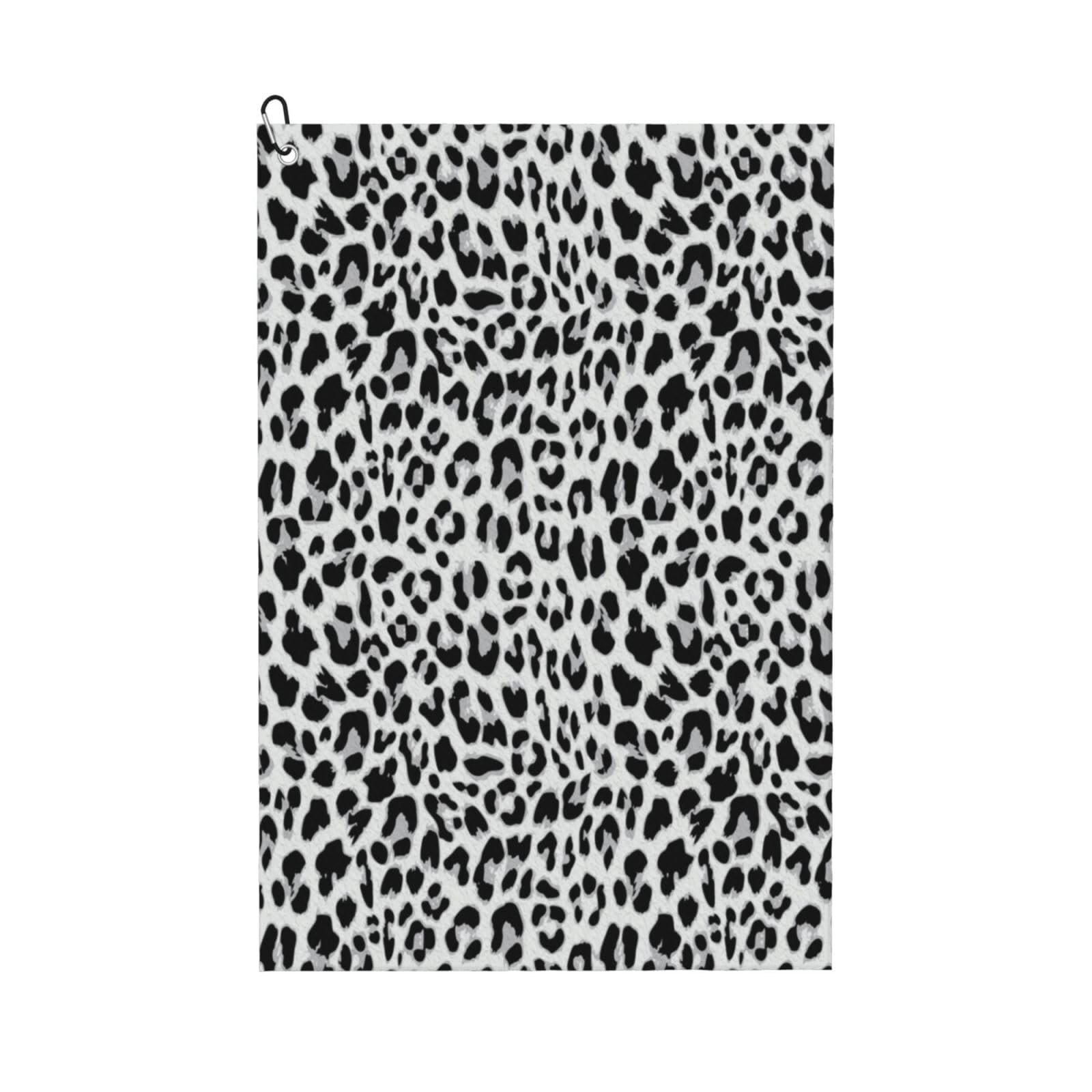Hnnkloy Leopard Seamless Pattern Design Background, 16x24 in Portable Waffle Golf Towels with Carabiner Clip for Golf Bag