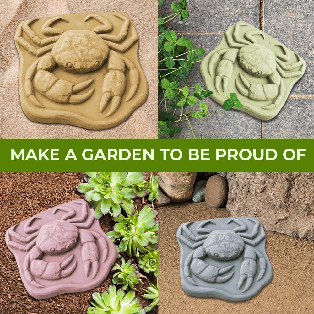 3D Crab Shape Concrete Mold Cement Plastic ABS 2mm - Mold for Cement - Paving DIY Stepping Stone Decor Garden - Concrete Molds and Forms Reusable