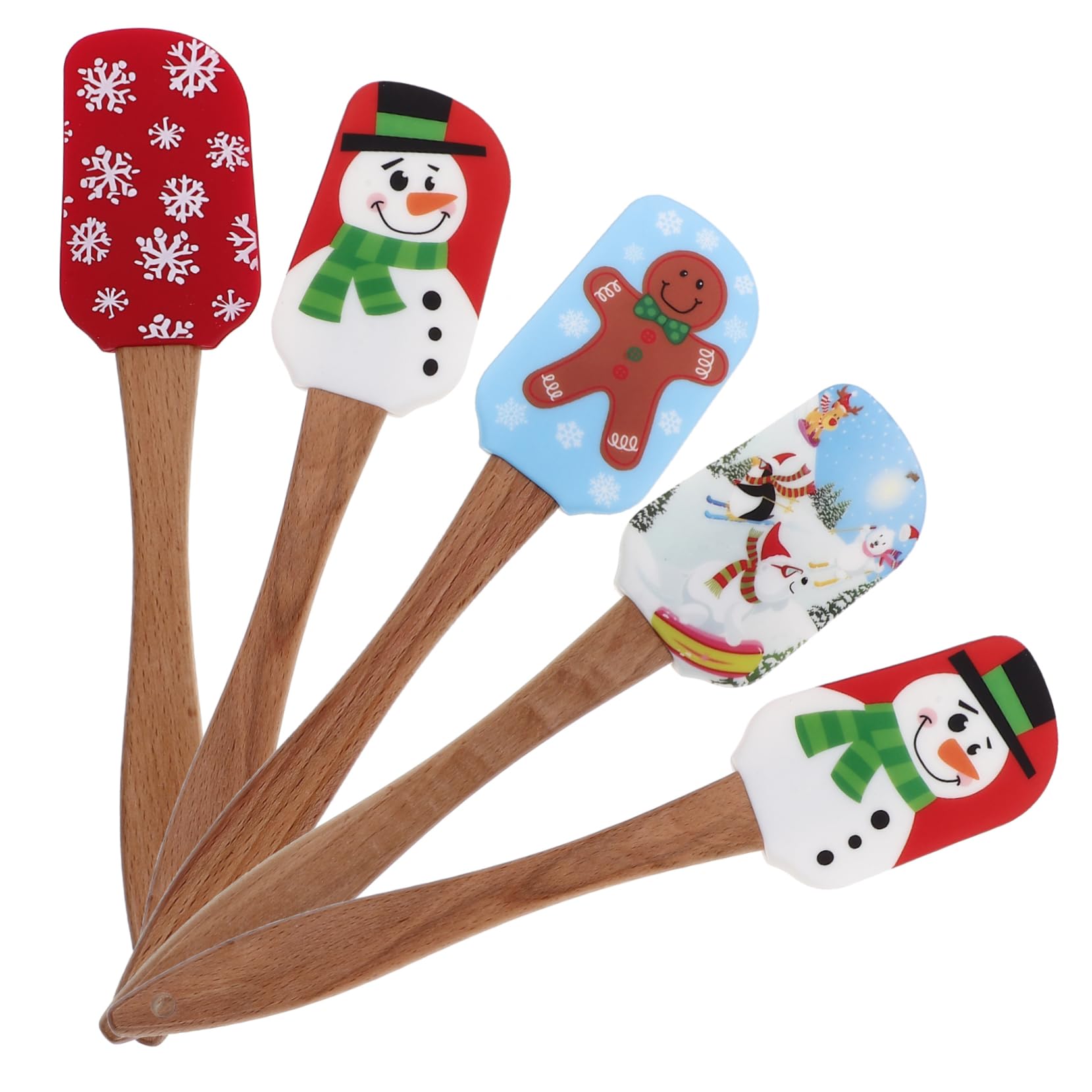 Cabilock 3 Juegos Espátula De Silicona Para Crema Utensilios De Cocina Tortita Juguete Decoracion Artificial Productos Pinceles De Maquillaje Automáticos Sartenes Gel De Sílice 5 Piezas * 3