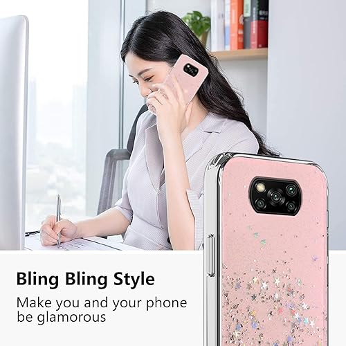 Miniatura 8 de Funda compatible con Xiaomi Poco X3 Pro con purpurina verde transparente, funda para teléfono Xiaomi Poco X3 Pro, funda de silicona transparente de