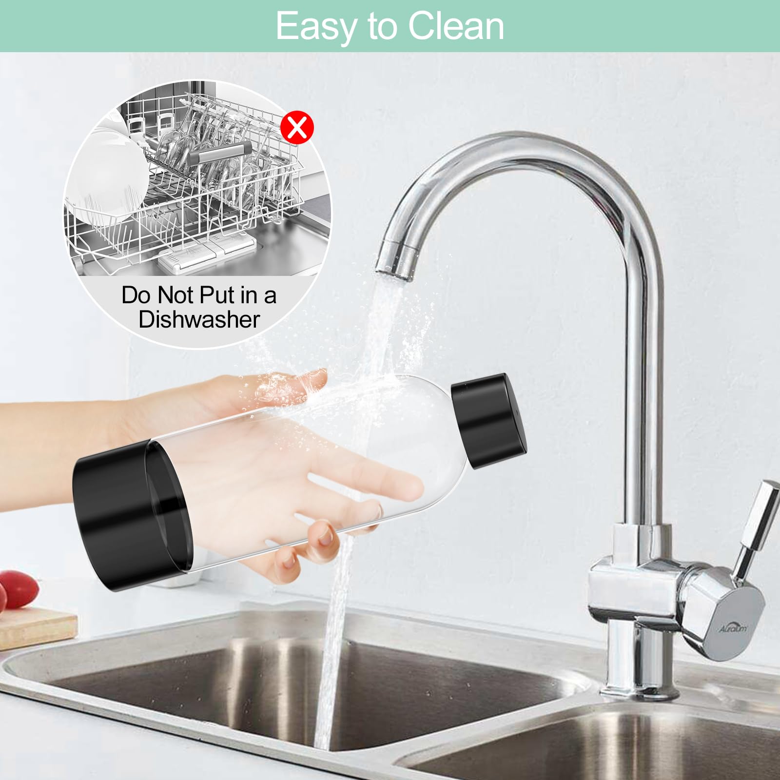 4 pezzi Bottiglie per la Produzione di Soda, Bottiglie per Carbonatazione Compatibile con Isoda Drinkmate Cocosoda, Senza BPA, Riutilizzabili, in PET, Nero e Bianco, per Macchina per Soda