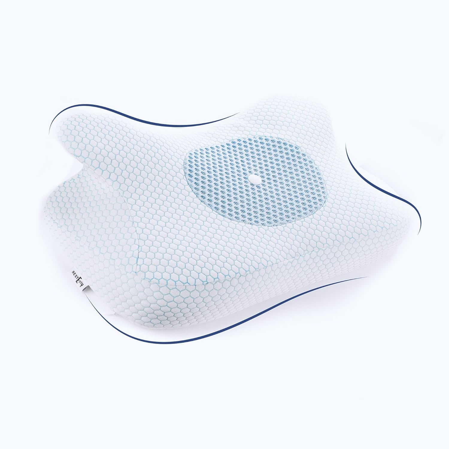 RestEzzy Luxury Orthopedic Memory Foam Pillow | Orthopedic Support For Neck Shoulder Pain | Ergonomic Cervical Contour Pillow | 65 * 35 * 13.5 cm Standard Size