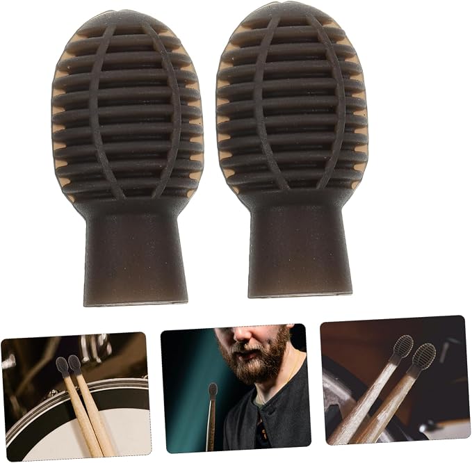 2pcs Drum Stick Tips Silicone Mute Caps miniatura 3