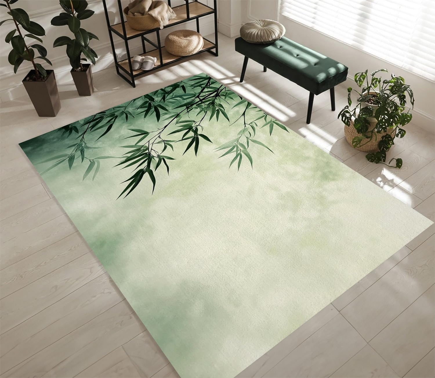 Tapis bambou 80x150cm style zen pour décoration de couloir et salon
