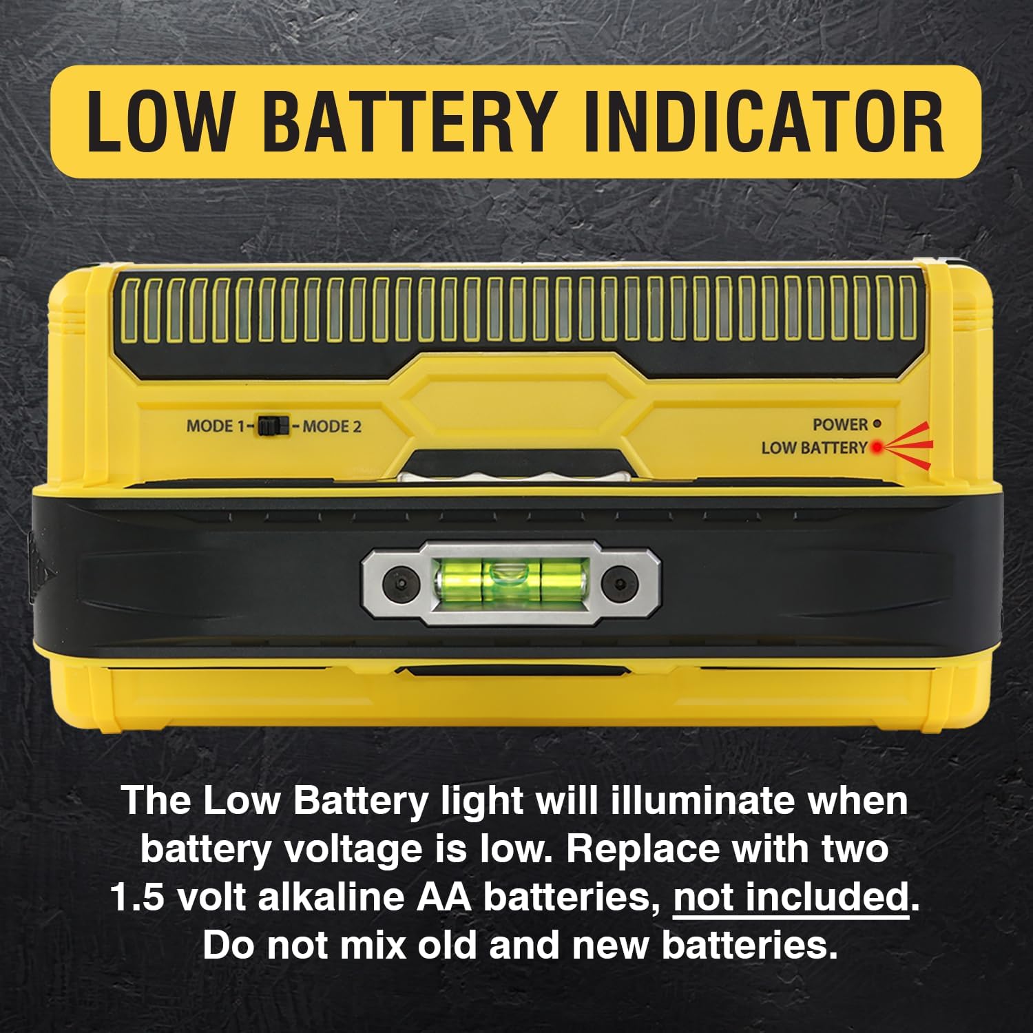 Close-up of the ProSensor MAX showing the Low Battery Indicator light