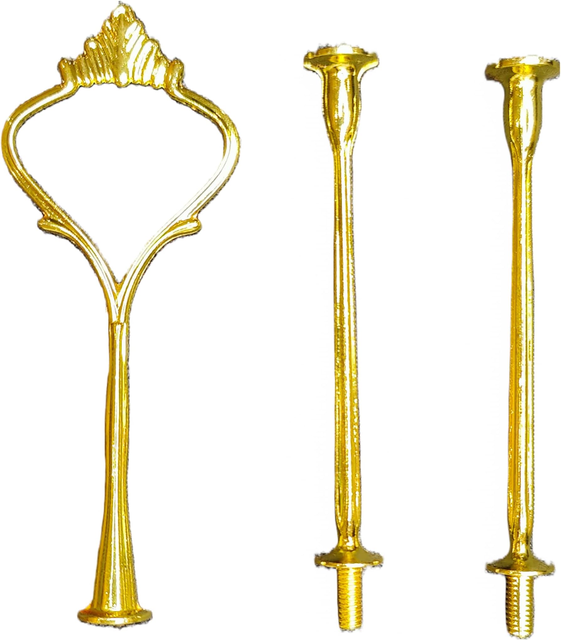 Precious Art by Sonal3 Tiers Cake Stand Fittings,Cake Tray Holder or Cupcake Stand Mold for Resin Crafts DIY Making Tool (Crown (Golden))