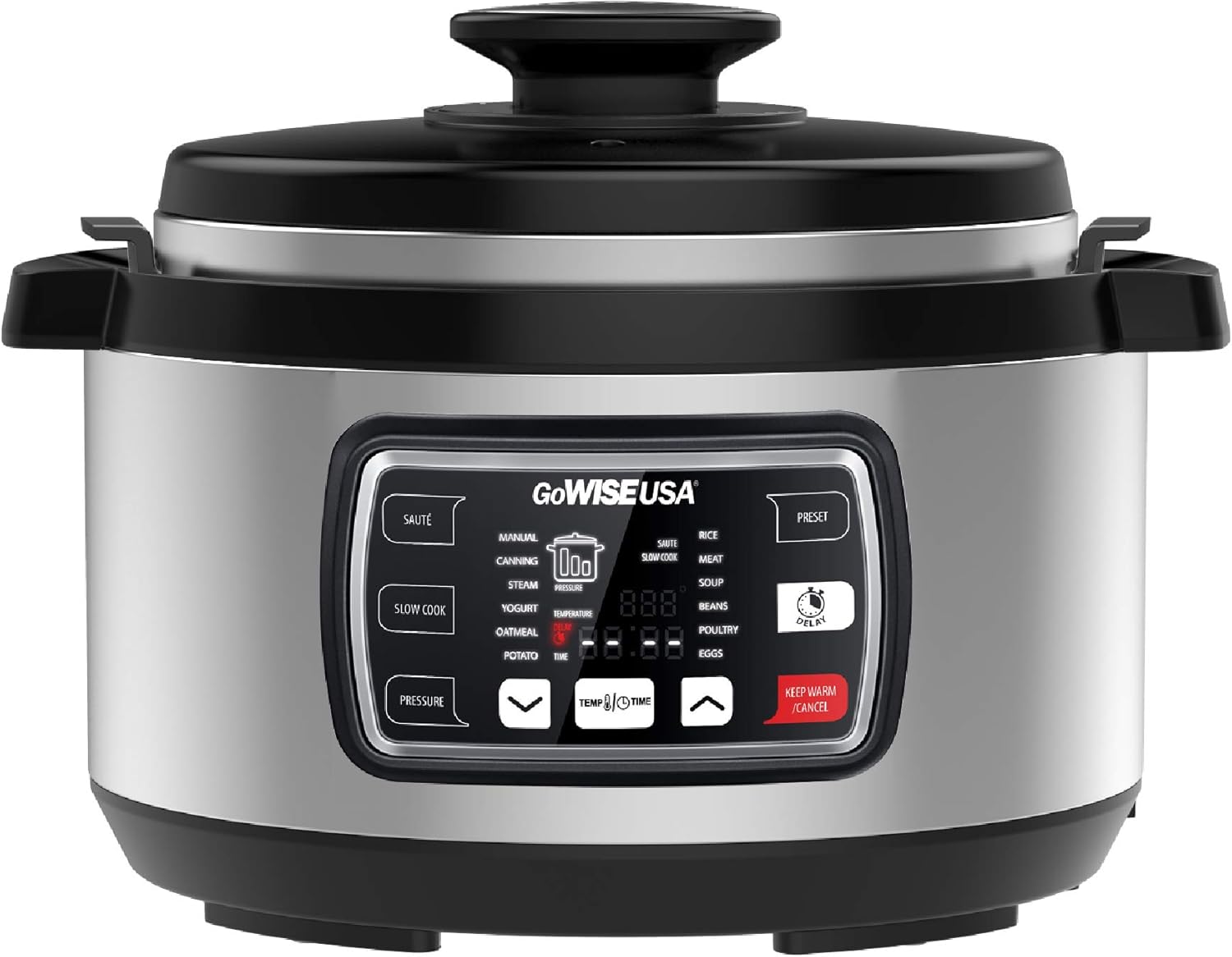 GoWISE USA Ovate 8.5-Qt Electric Pressure Cooker front view