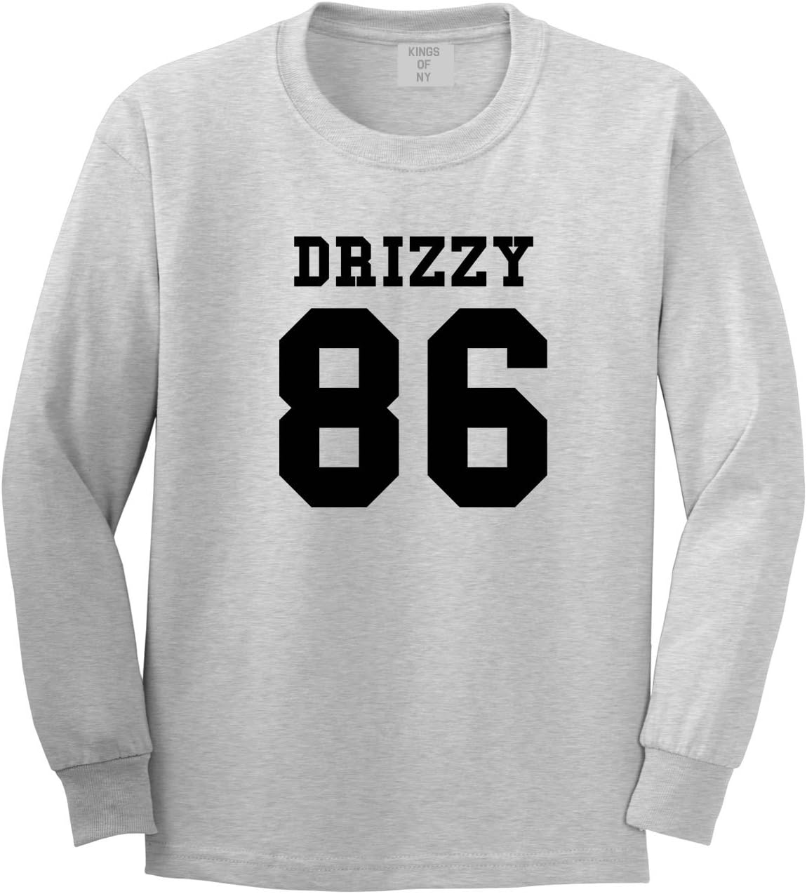 Kings Of NY Drizzy 86 Team Parody Hiphop Music Rap Long Sleeve T-Shirt Small Grey