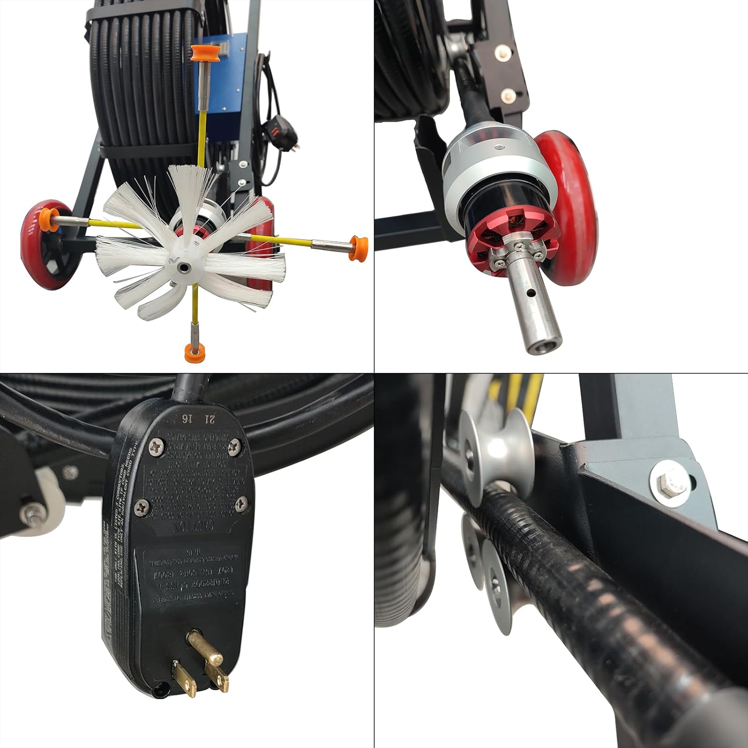 Air Duct Cleaning Machine Commercial Rotary Brush Pipeline Cleaning Machine 80-800mm Duct Cleaner Pipe Dirt Removal Equipment Adjustable Speed for Industrial Air Conditioning Workshop Pipe