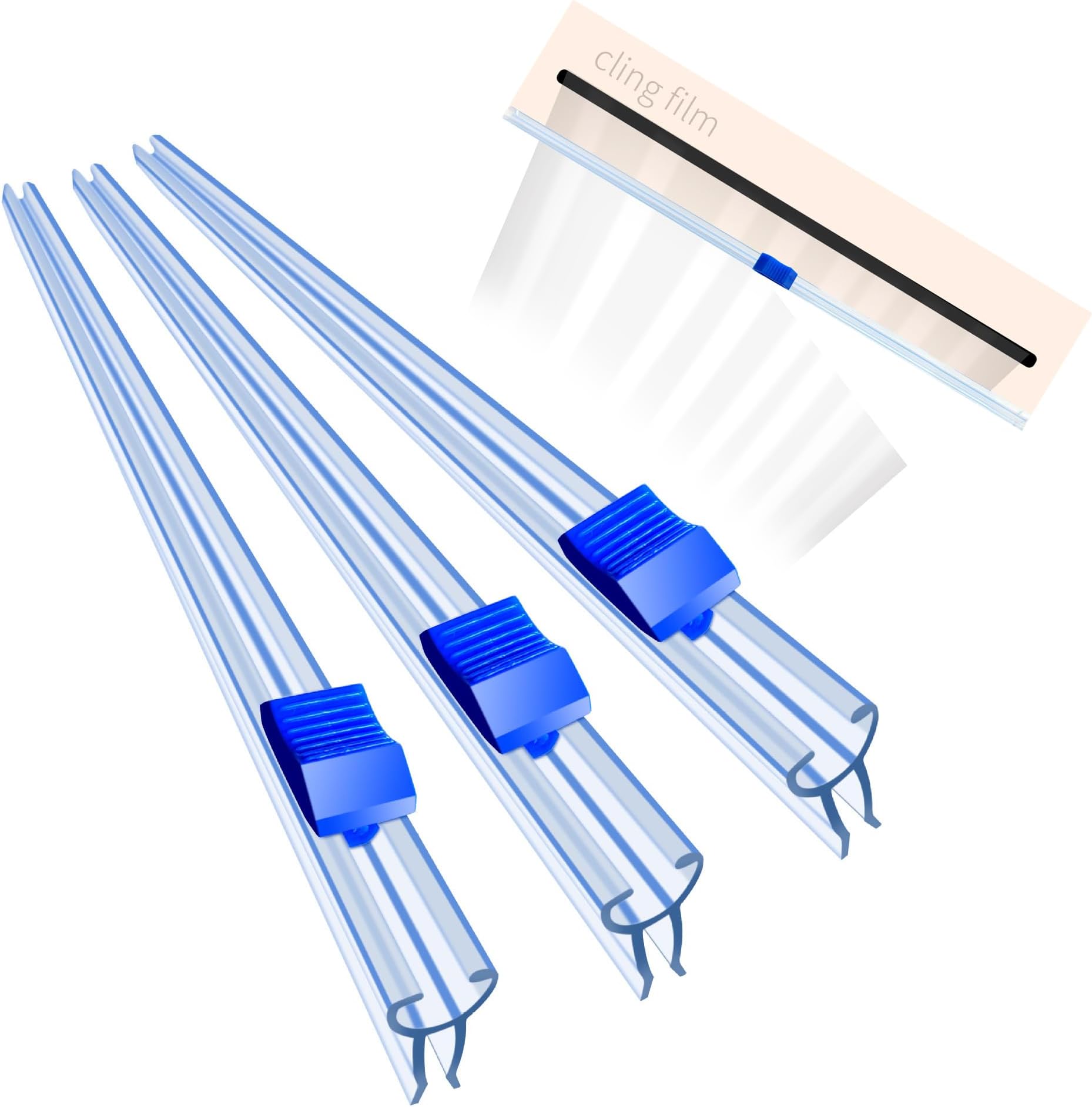 Distributeur Mural 6-en-1 Pour Film Alimentaire, Papier Alu Et Essuie-tout - Avec Couteau Intégré, Blanc - 9