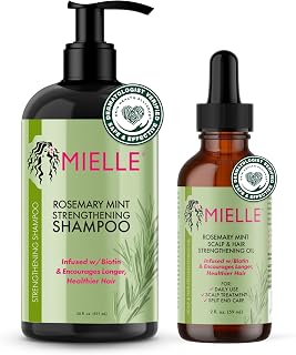 Rosemary Mint Strengthening Hair Oil and Shampoo
