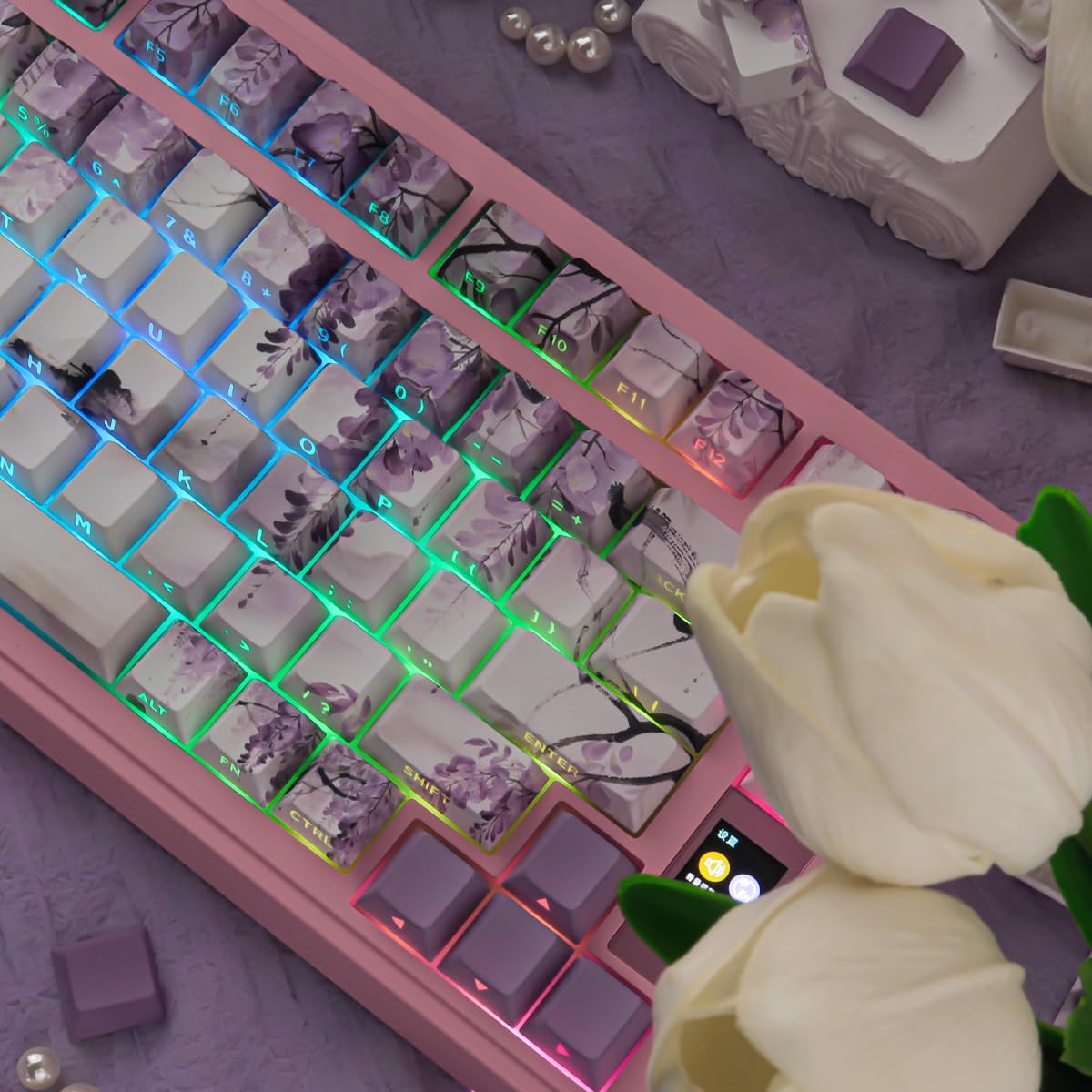 Tsungup Keycaps viola di glicine giapponese - Tasti personalizzati PBT