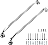 Vista 32 de Barras de agarre para ducha, paquete de 2 asas antideslizantes de ducha de 16 pulgadas para ancianos, barra de seguridad para ducha, barras
