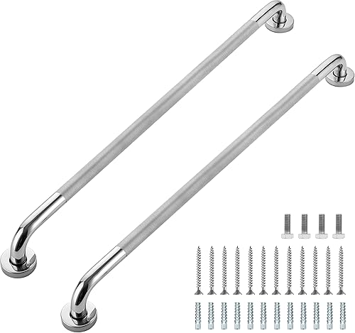 Miniatura 32 de Barras de agarre para ducha, paquete de 2 asas antideslizantes de ducha de 16 pulgadas para ancianos, barra de seguridad para ducha, barras