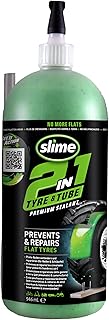 Slime 10194-51 2-in-1-Dichtmittel für Reifen- und Schlauchpannen, Premium, Prävention und Reparatur, geeignet für alle „Off-Highway“-Reifen und -Schläuche, ungiftig, umweltfreundlich 910ml (32oz)