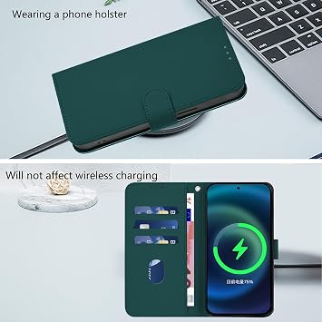 For Xiaomi Poco X3 Pro/Poco X3 / Poco X3 NFC Case Flip Case PU Leather Case [Card Slot] Protective Case Shockproof Flip Wallet Case for Poco X3 Pro / X3 / X3 NFC Mobile Phone Case (Green)