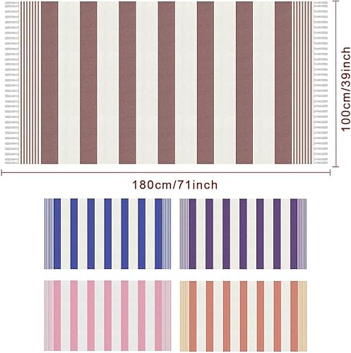 Miniatura 3 de WOWTIFY Toalla de playa turca personalizada con nombre bordado, inicial, ultrafina y sin arena, para vacaciones de verano, regalo de cumpleaños de