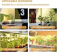 Vista 5 de Lámpara LED de cultivo de plantas, tiras de luz de crecimiento de espectro completo de 3500 K para plantas pequeñas de interior con temporizador